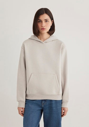  Mavi Kapüşonlu Gri Basic Sweatshirt 167299-70074