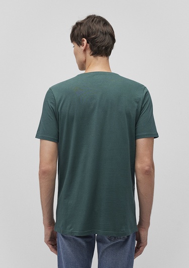  Mavi 3lü Bisiklet Yaka Erkek Basic Tişört Slim Fit / Dar Kesim 0611784-70490