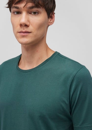  Mavi 3lü Bisiklet Yaka Erkek Basic Tişört Slim Fit / Dar Kesim 0611784-70490