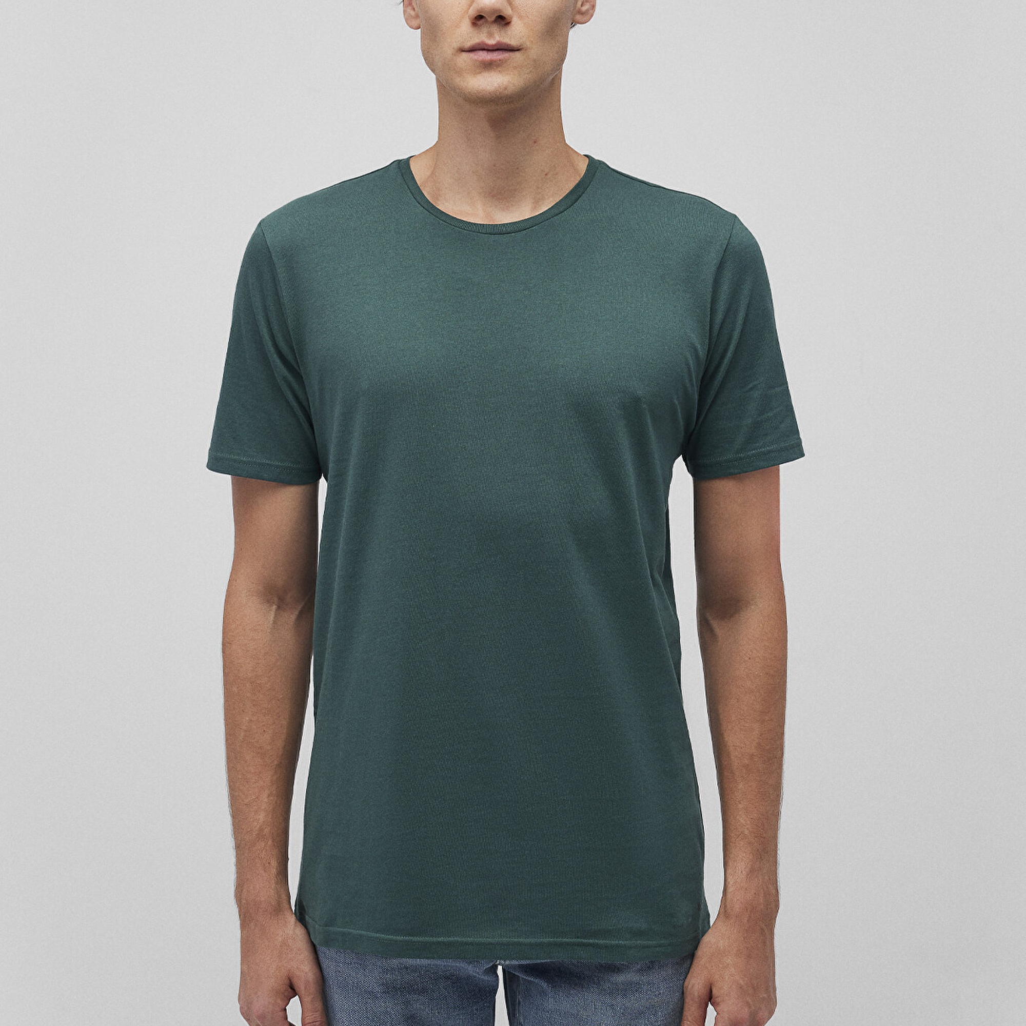 Mavi 3lü Bisiklet Yaka Erkek Basic Tişört Slim Fit / Dar Kesim 0611784-70490