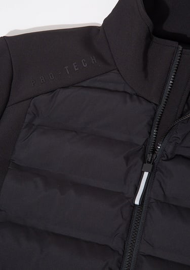  Mavi Dik Yaka Siyah Şişme Mont 0110217-71379