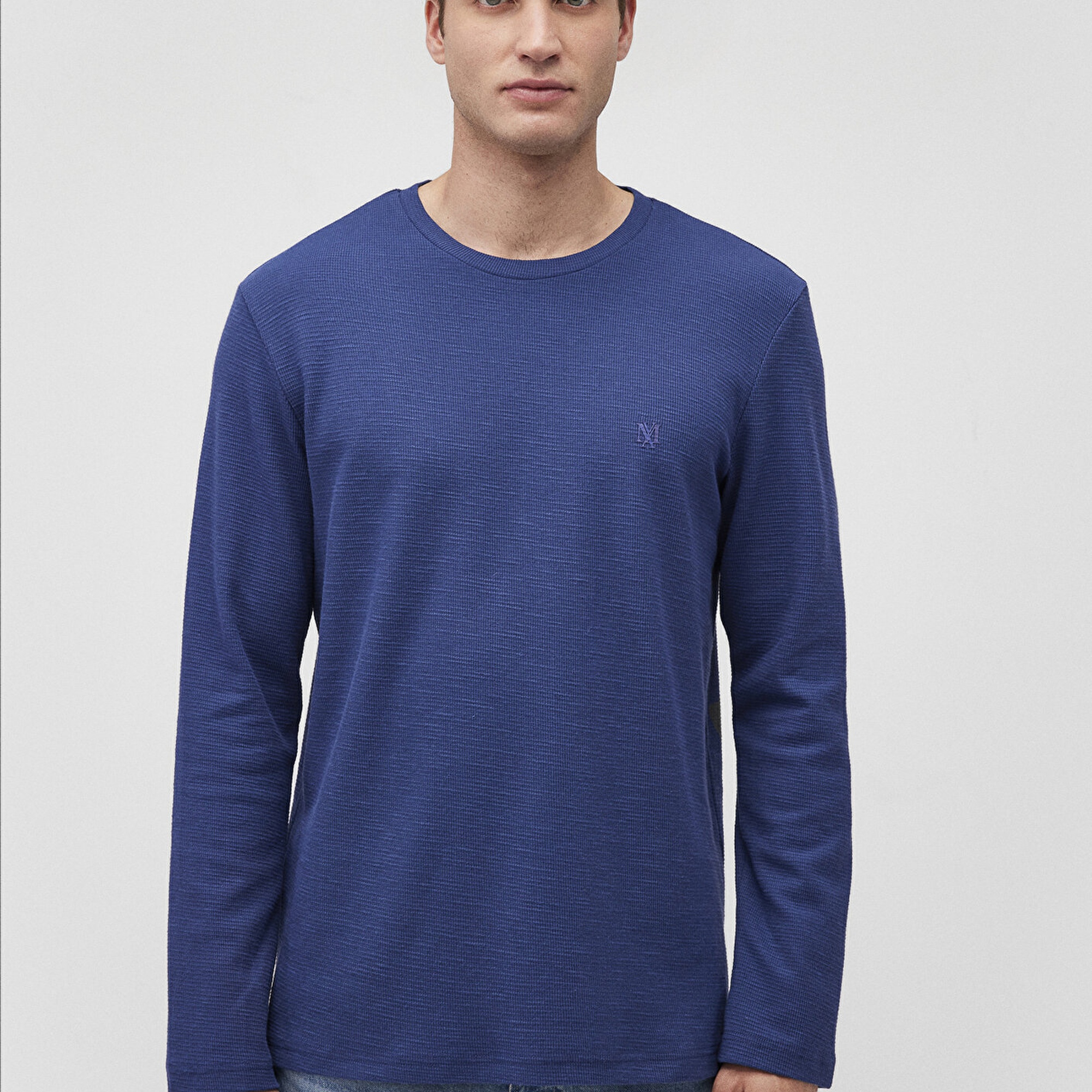 Mavi Uzun Kollu Lacivert Basic Tişört Slim Fit / Dar Kesim 065755-70722