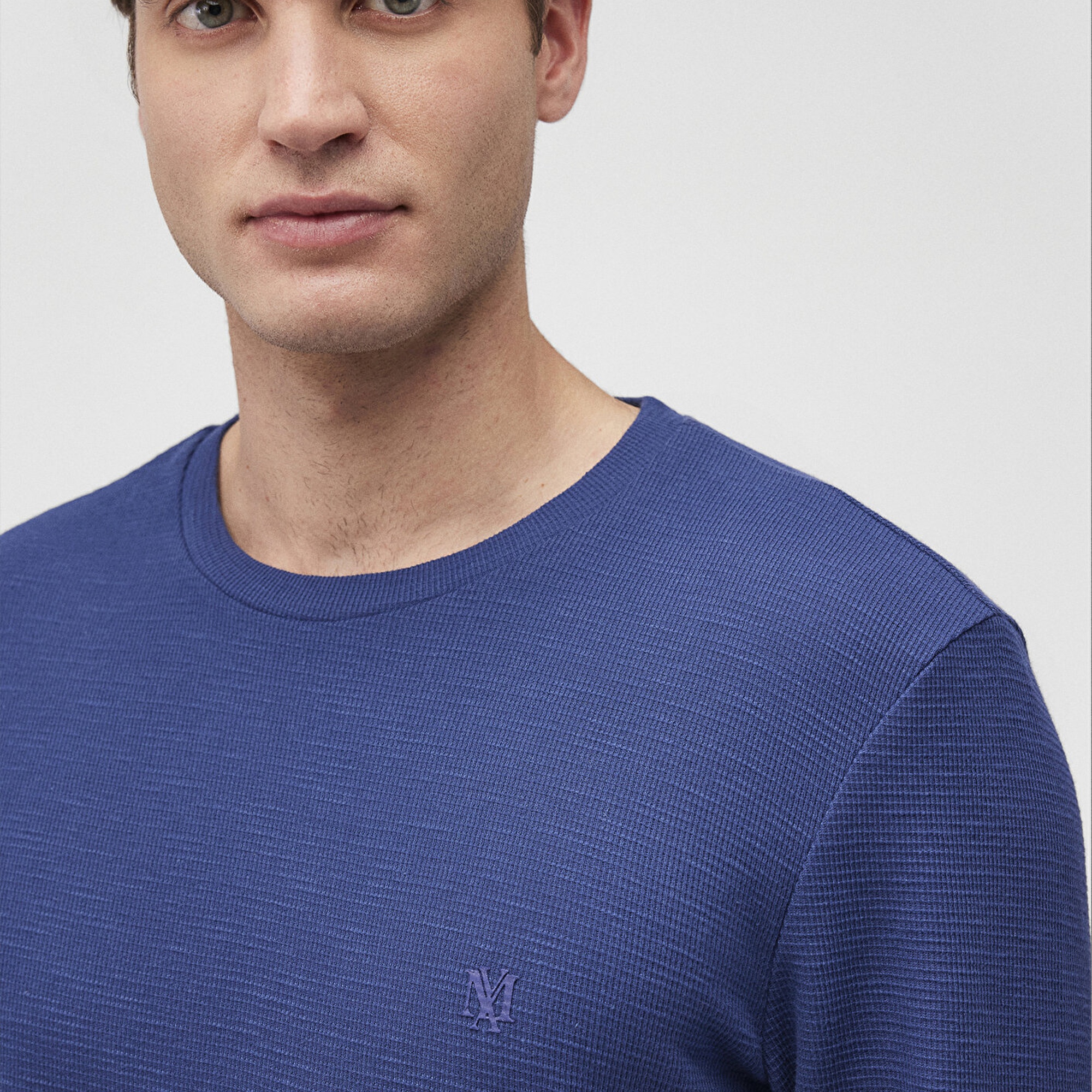 Mavi Uzun Kollu Lacivert Basic Tişört Slim Fit / Dar Kesim 065755-70722