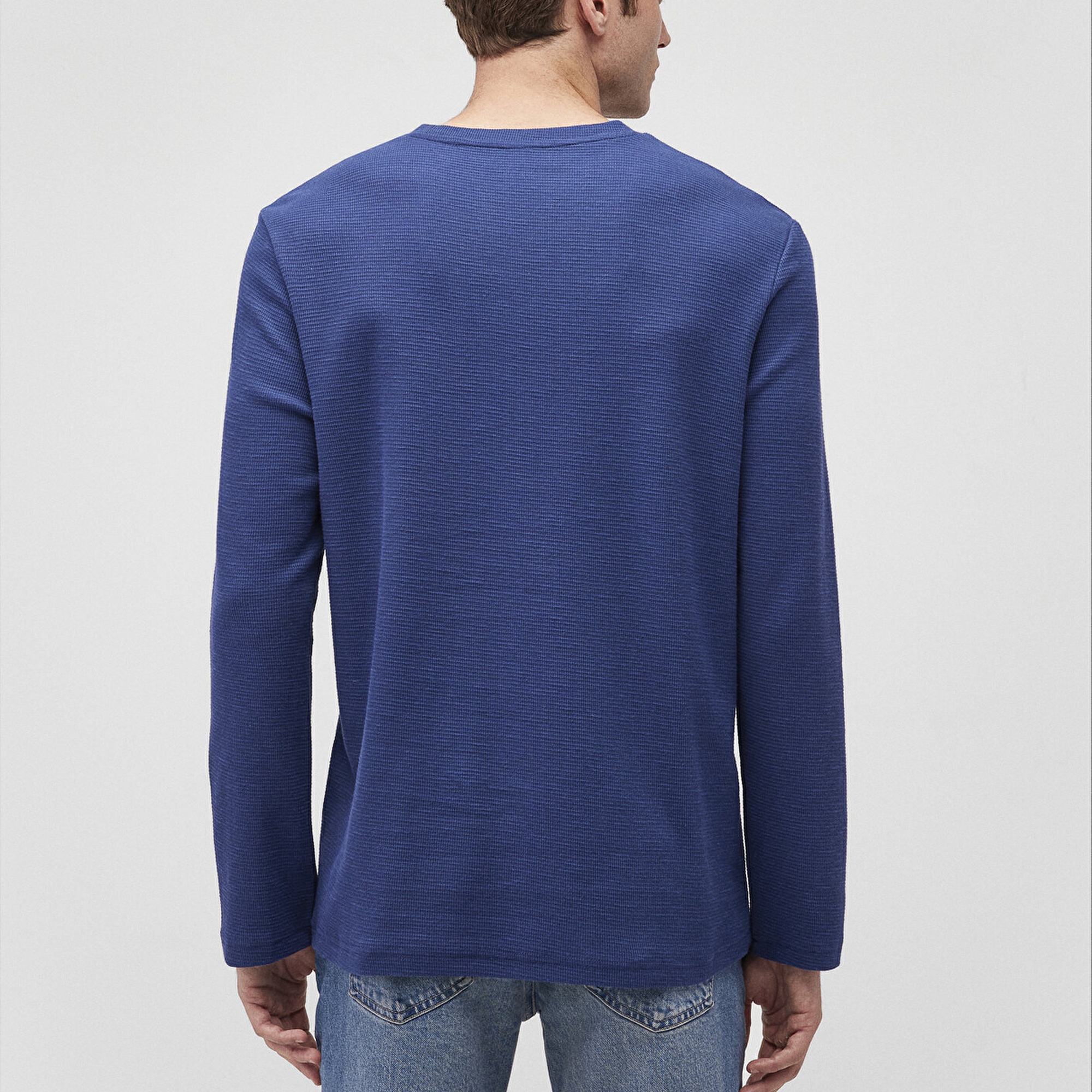 Mavi Uzun Kollu Lacivert Basic Tişört Slim Fit / Dar Kesim 065755-70722