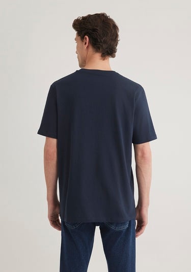  Mavi İstanbul Baskılı Lacivert Tişört Regular Fit / Normal Kesim 0611884-70490