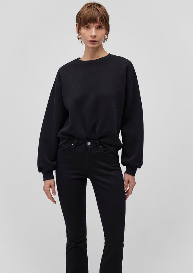  Mavi Bisiklet Yaka Siyah Basic Sweatshirt 1610198-900