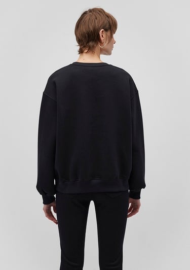  Mavi Bisiklet Yaka Siyah Basic Sweatshirt 1610198-900