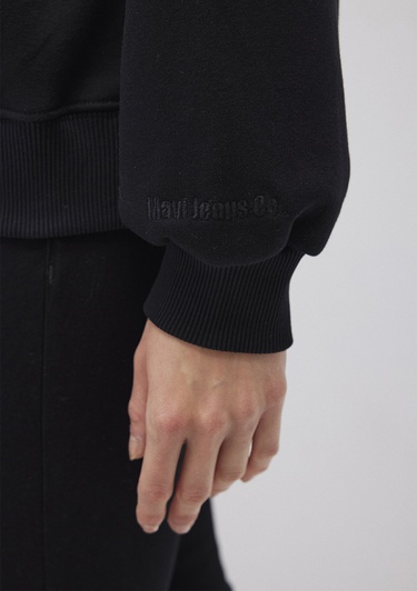  Mavi Bisiklet Yaka Siyah Basic Sweatshirt 1610198-900