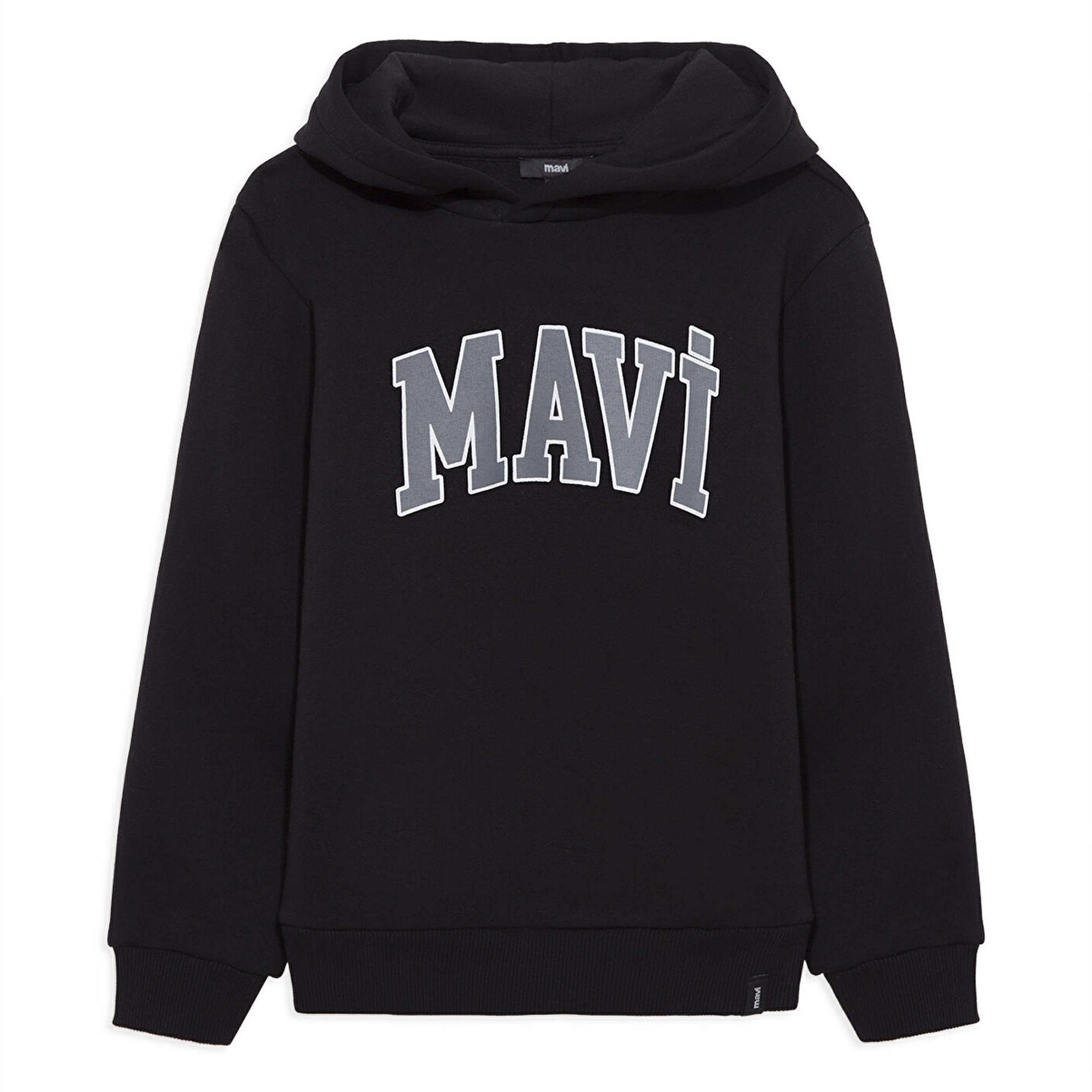 Mavi Mavi Logo Baskılı Kapüşonlu Siyah Sweatshirt 6610110-900