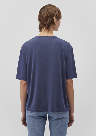  Mavi Lacivert TENCEL TM Modal Basic Tişört Regular Fit / Normal Kesim 1611897-70487