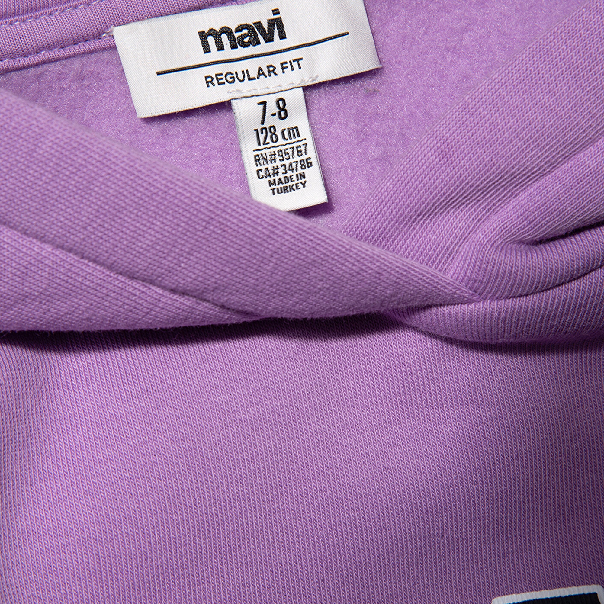 Mavi Mavi Logo Baskılı Kapüşonlu Mor Sweatshirt 7610035-70586