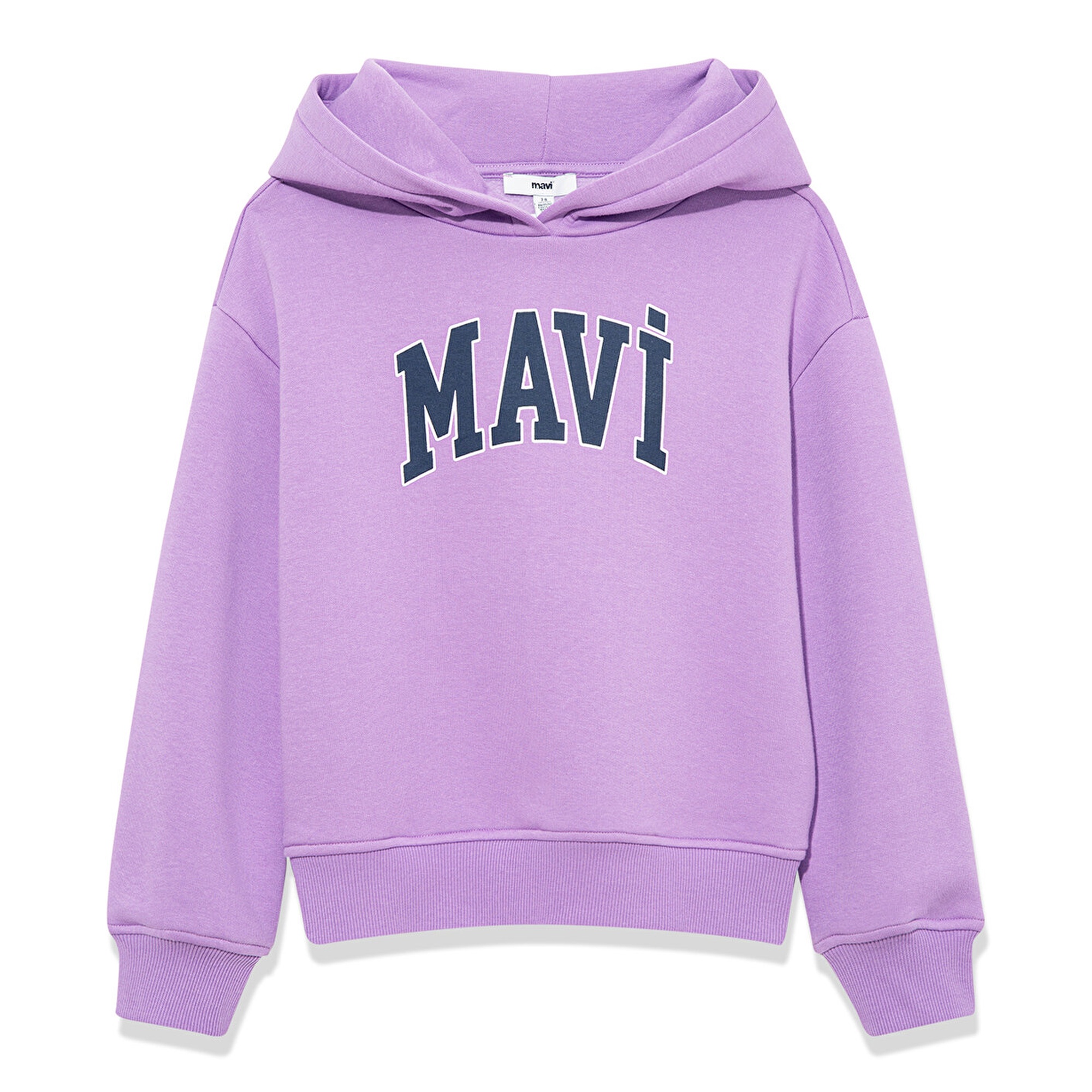 Mavi Mavi Logo Baskılı Kapüşonlu Mor Sweatshirt 7610035-70586