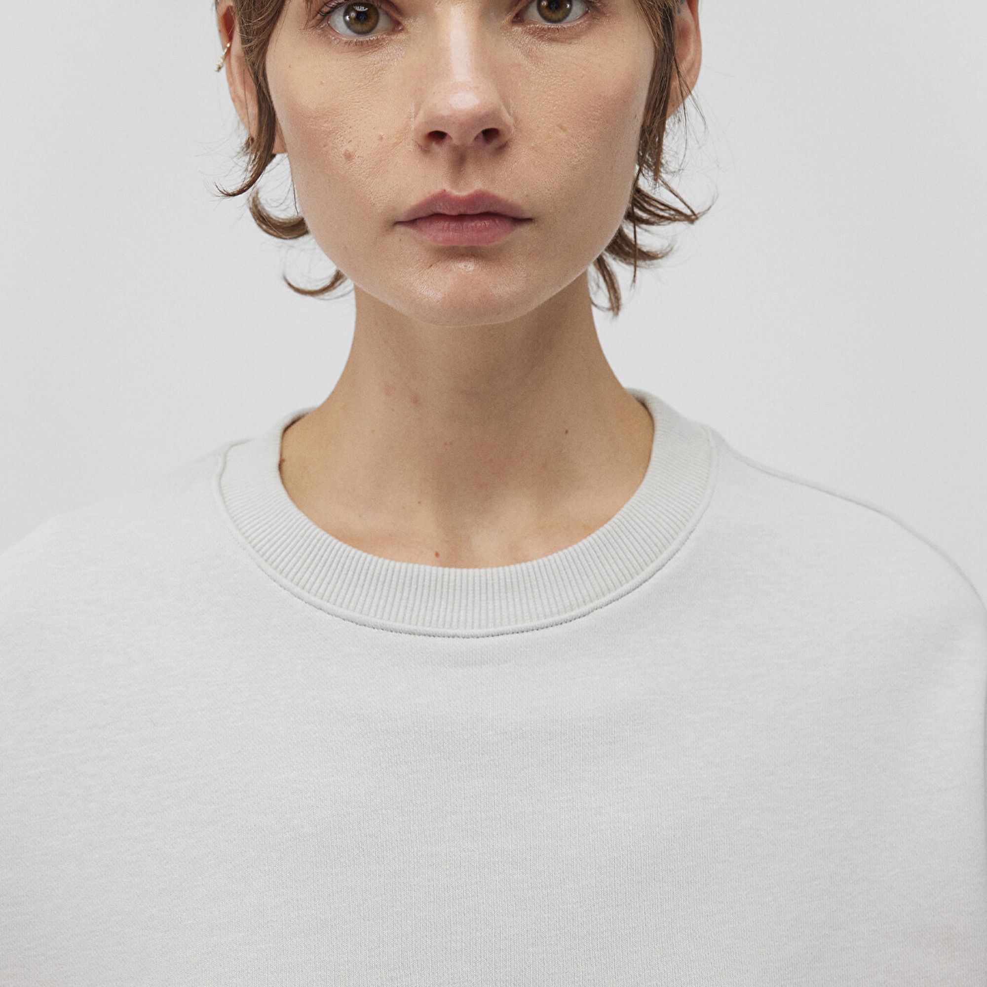 Mavi Bisiklet Yaka Gri Basic Sweatshirt 1611770-70074