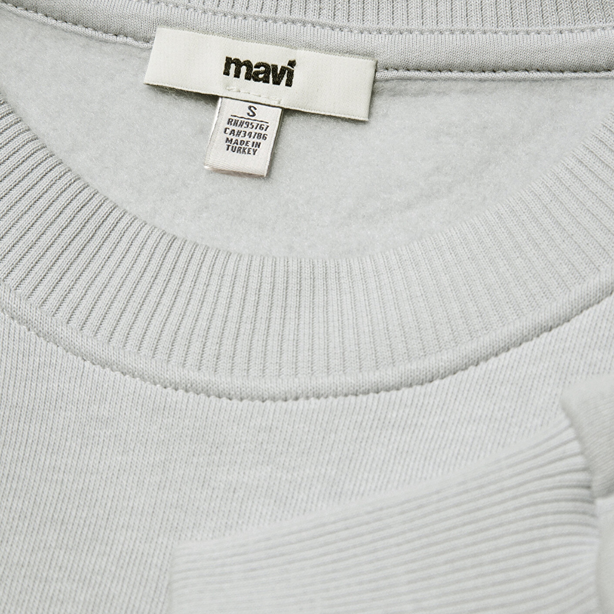 Mavi Bisiklet Yaka Gri Basic Sweatshirt 1611770-70074