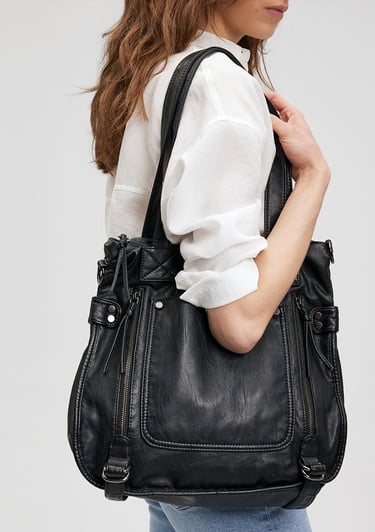  Mavi Siyah Omuz Çantası 1911663-900