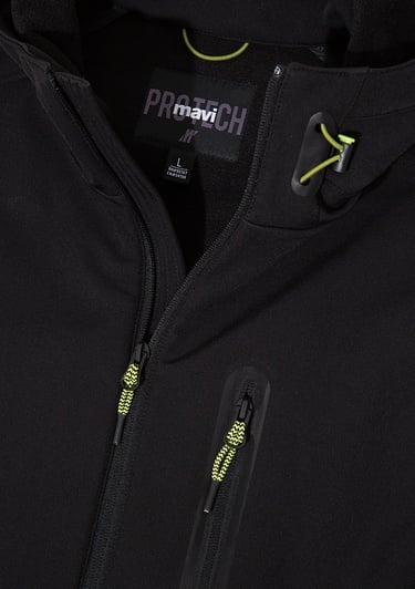  Mavi Kapüşonlu Siyah Scuba Ceket Slim Fit / Dar Kesim 0110264-900