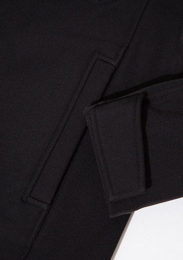  Mavi Kapüşonlu Siyah Scuba Ceket Slim Fit / Dar Kesim 0110264-900