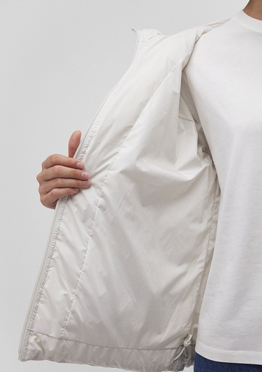  Mavi Kapüşonlu Beyaz Şişme Mont 1110199-83746