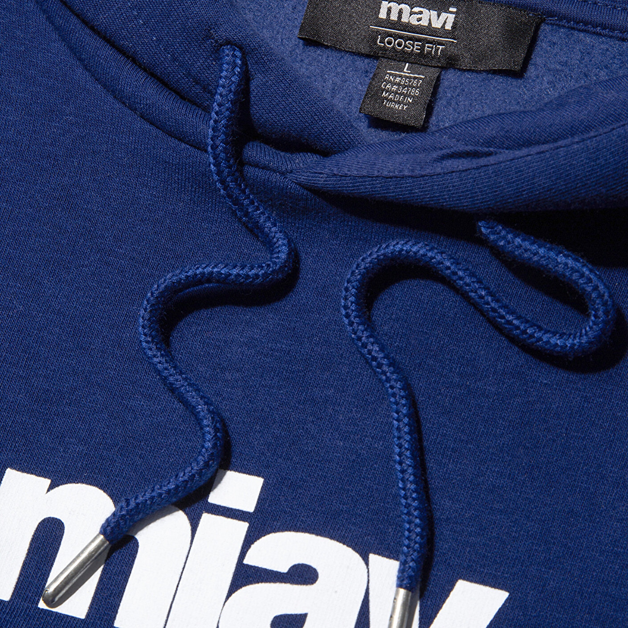 Mavi Miav Baskılı Kapüşonlu Mavi Sweatshirt 0S10001-70722