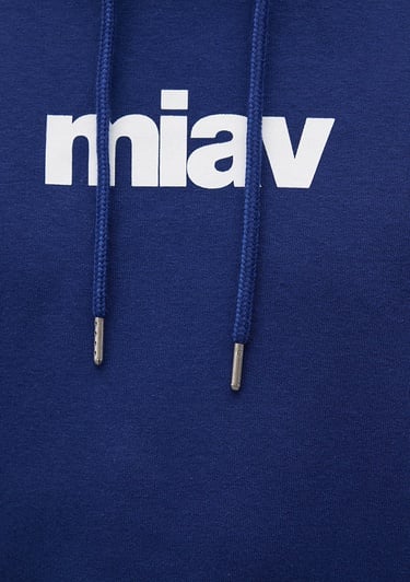  Mavi Miav Baskılı Kapüşonlu Mavi Sweatshirt 0S10001-70722