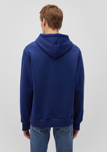  Mavi Miav Baskılı Kapüşonlu Mavi Sweatshirt 0S10001-70722