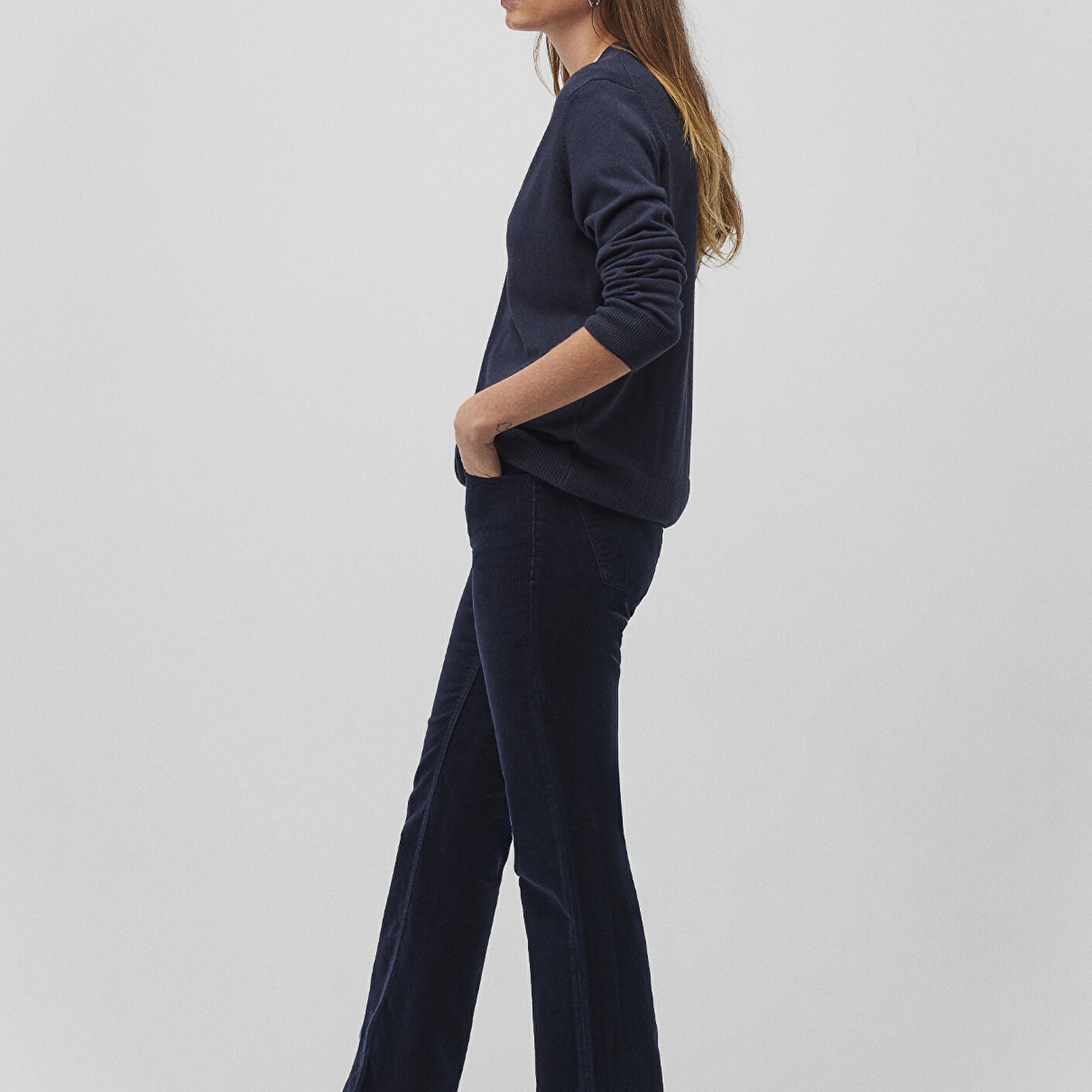 Mavi Molly Lacivert Kadife Pantolon 1013682993