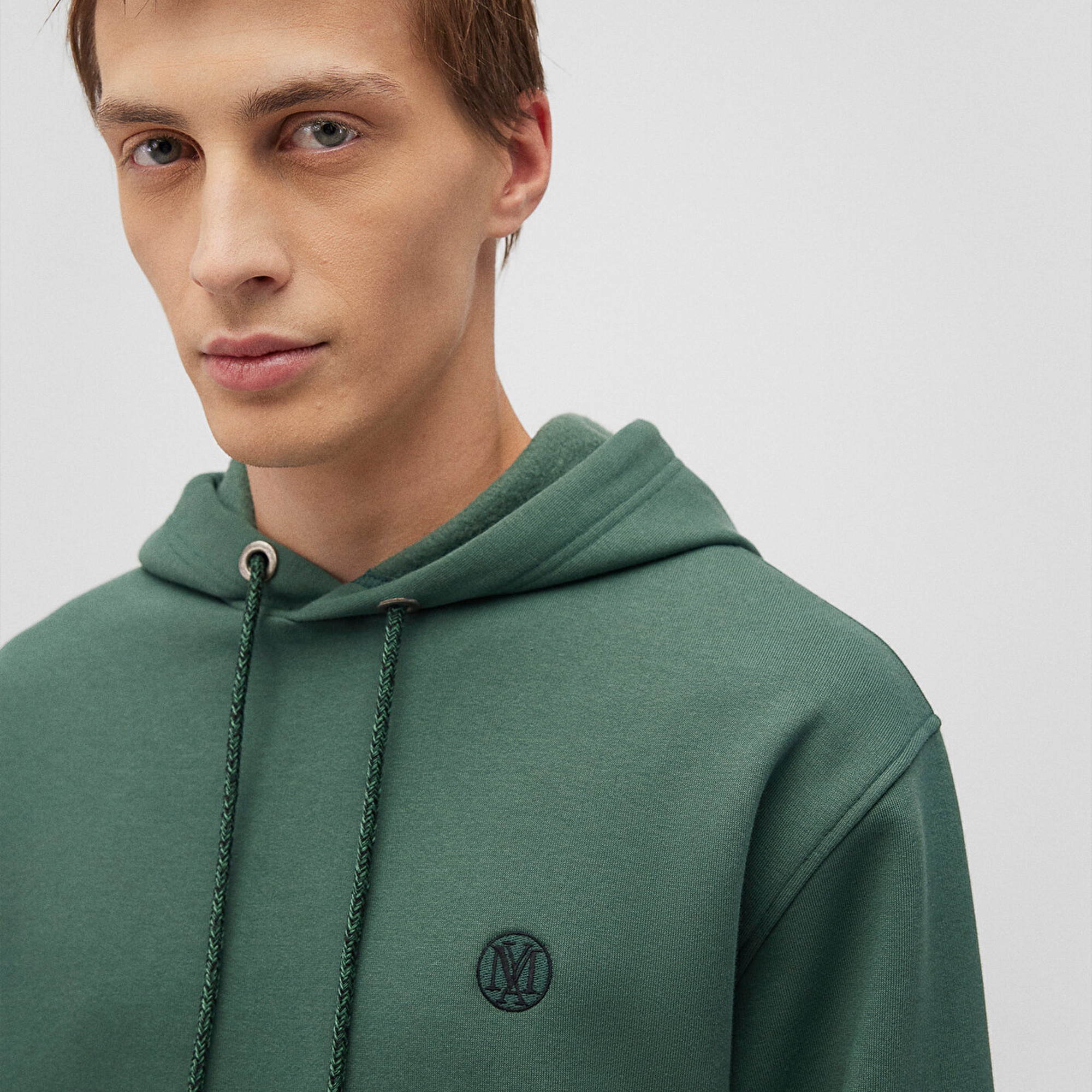 Mavi Mavi Logo Nakışlı Kapüşonlu Yeşil Sweatshirt 065809-71580