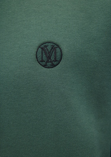  Mavi Mavi Logo Nakışlı Kapüşonlu Yeşil Sweatshirt 065809-71580