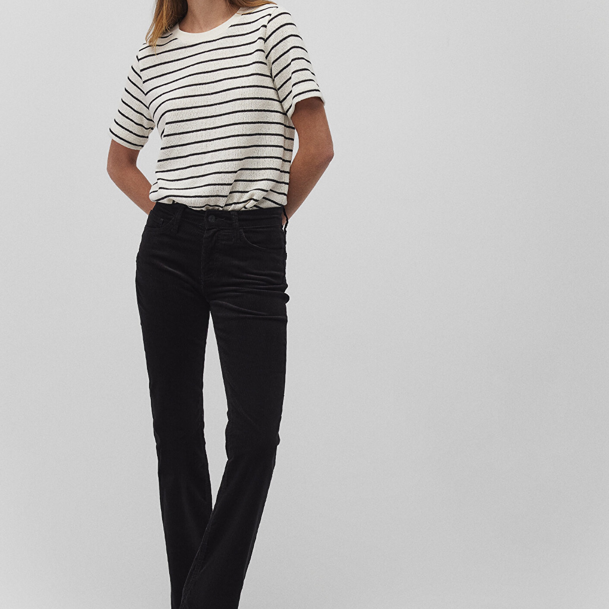 Mavi Molly Siyah Kadife Pantolon 1013682991