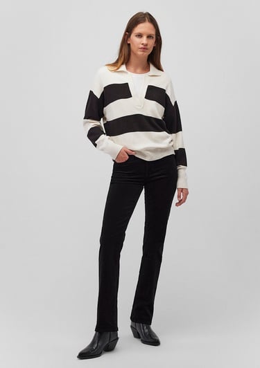  Mavi Mona Siyah Kadife Pantolon 1049782991