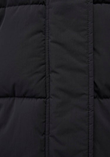  Mavi Kapüşonlu Siyah Uzun Şişme Mont 1110228-900