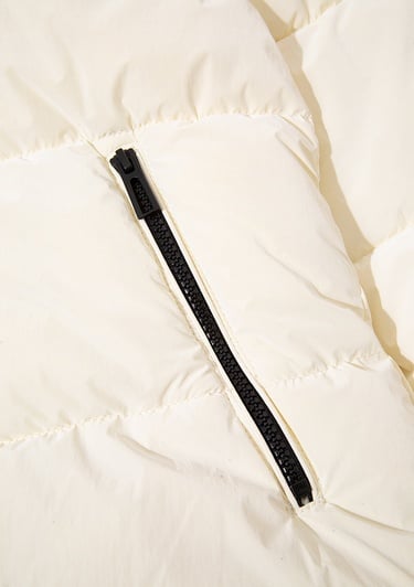  Mavi Kapüşonlu Ekru Şişme Mont 1110043-83043