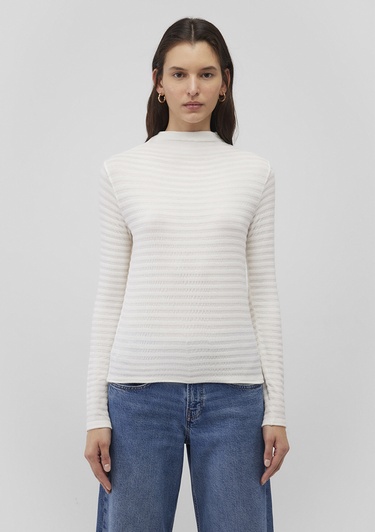  Mavi Dokulu Beyaz Tişört Slim Fit / Dar Kesim 1612026-70057