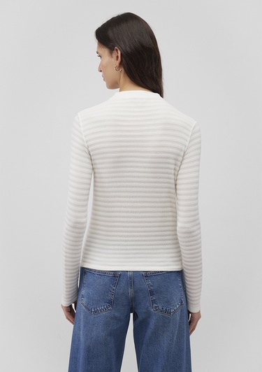  Mavi Dokulu Beyaz Tişört Slim Fit / Dar Kesim 1612026-70057