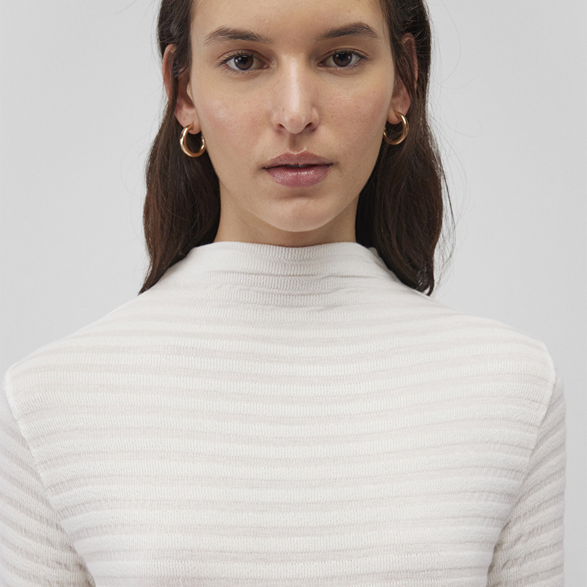 Mavi Dokulu Beyaz Tişört Slim Fit / Dar Kesim 1612026-70057