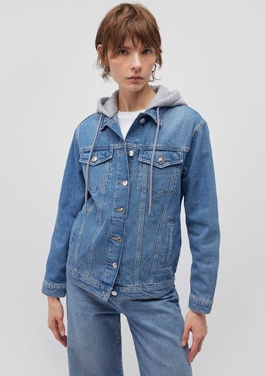  Mavi Karla 90lar Indigo Mavisi Jean Ceket 110154-85296