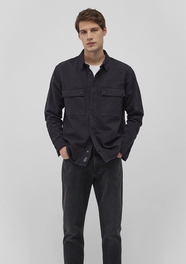  Mavi Logan 90lar Siyah Denim Jean Gömlek Regular Fit / Normal Kesim 0210774-85822