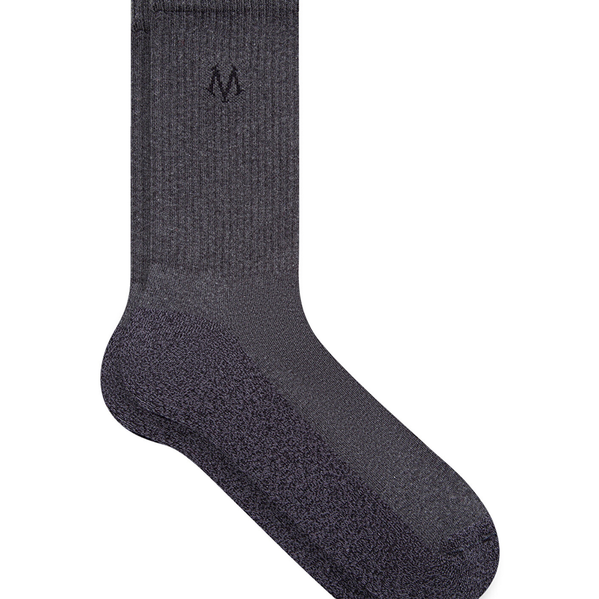 Mavi M Logo Baskılı Gri Bot Çorabı 0911132-34314