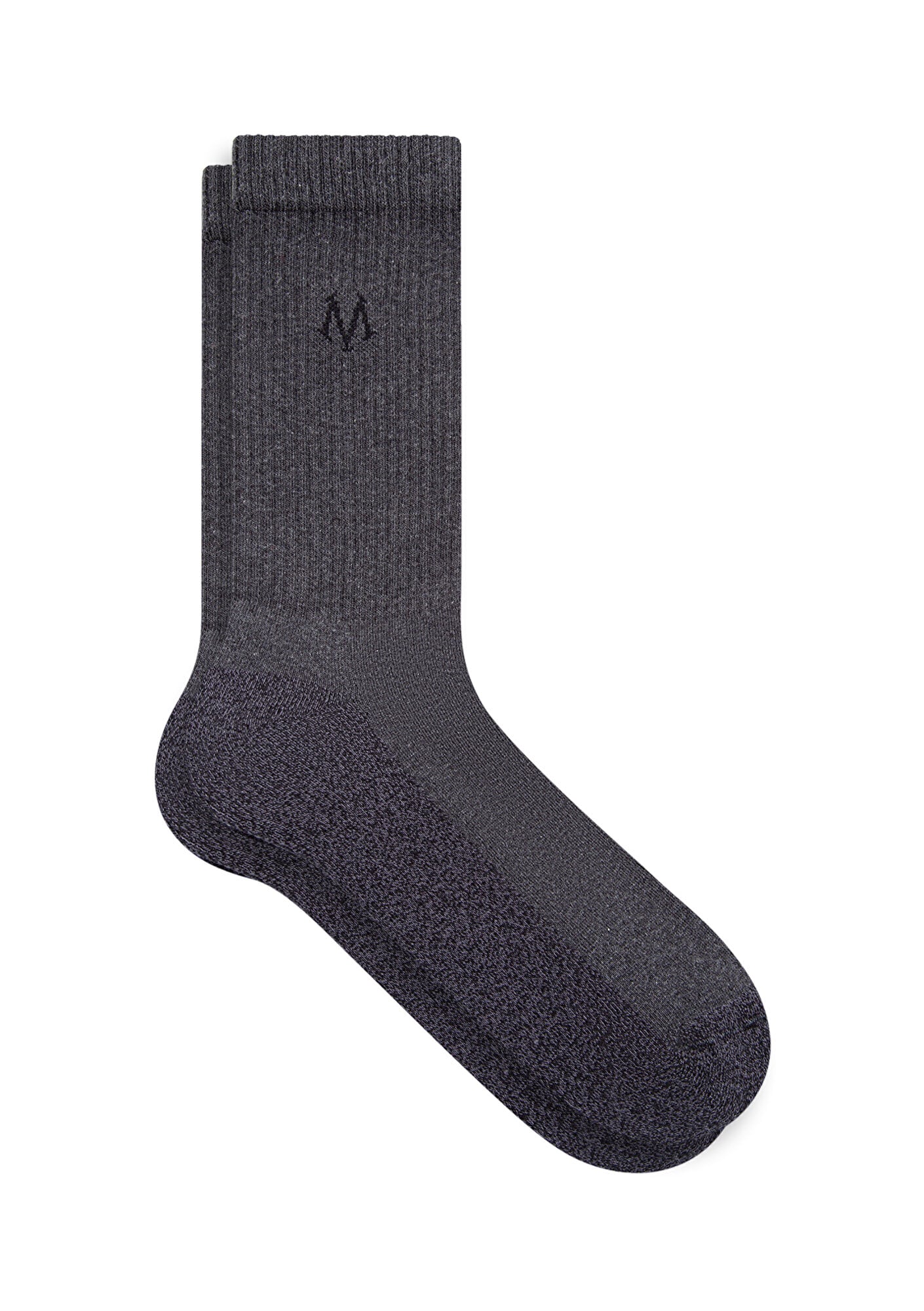  Mavi M Logo Baskılı Gri Bot Çorabı 0911132-34314