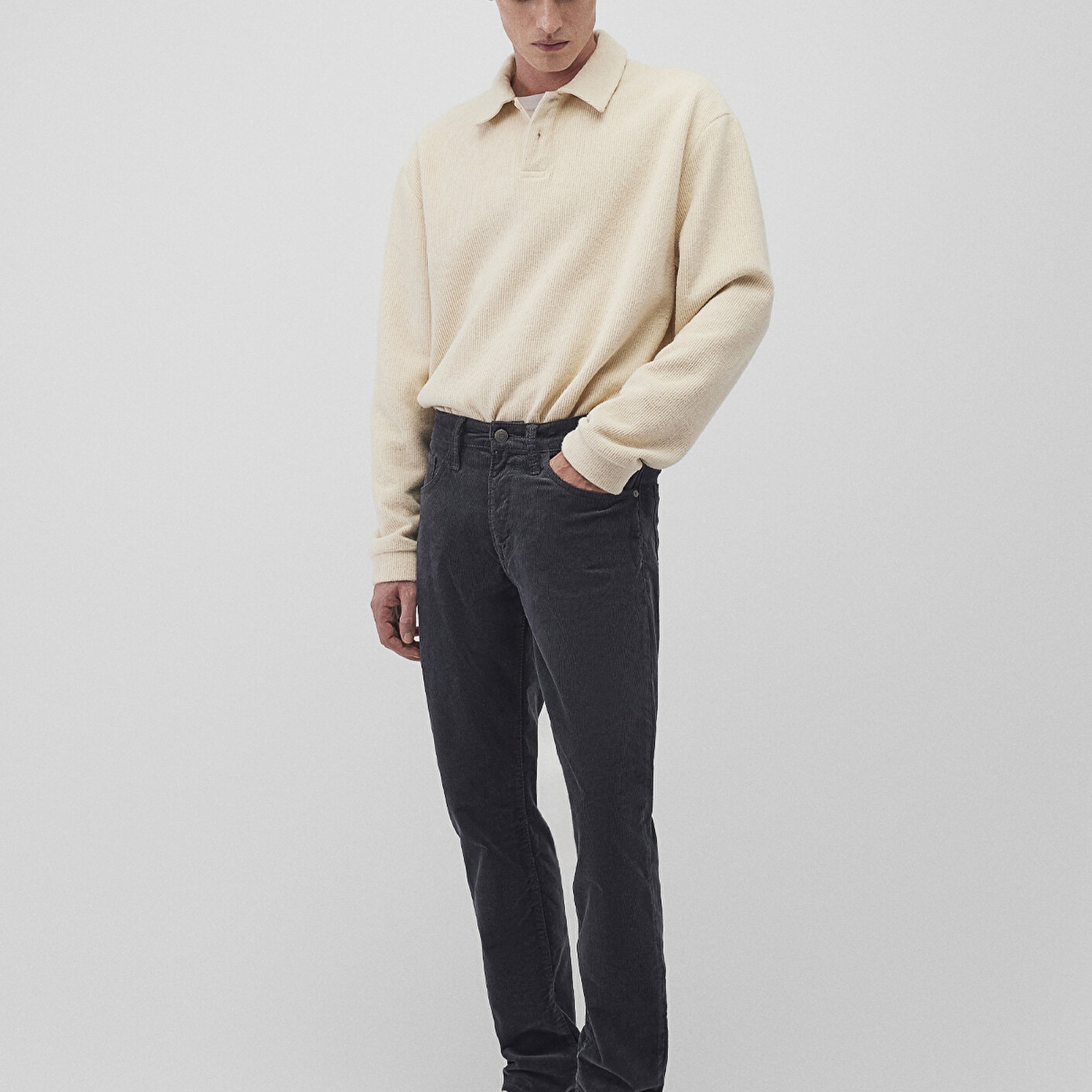 Mavi Marcus Koyu Mürekkep Mavi Kadife Pantolon 0035182642