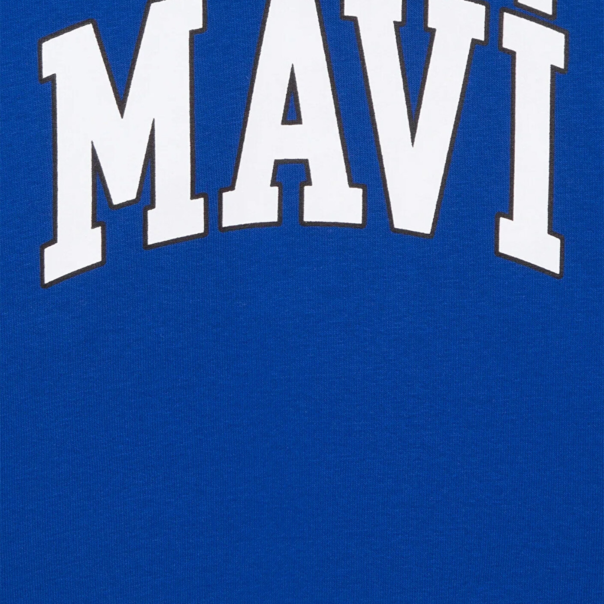 Mavi Mavi Logo Baskılı Mavi Kapüşonlu Sweatshirt 6610110-70896