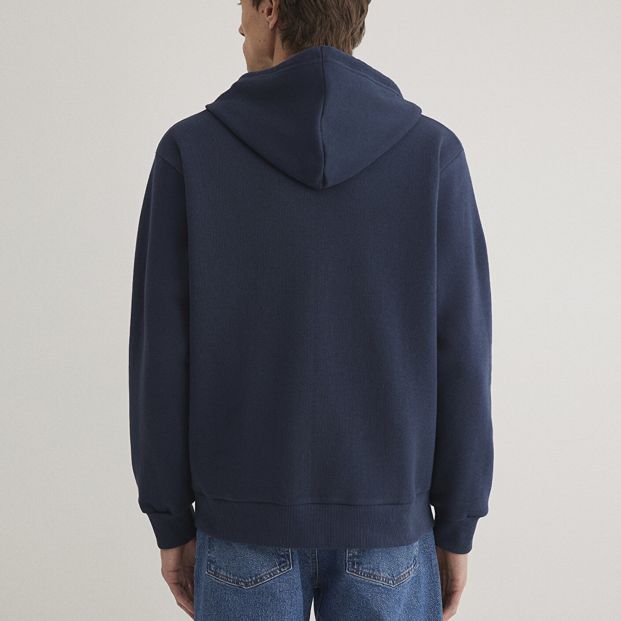 Mavi Mavi Logo Baskılı Fermuarlı Lacivert Sweatshirt 0611715-70490