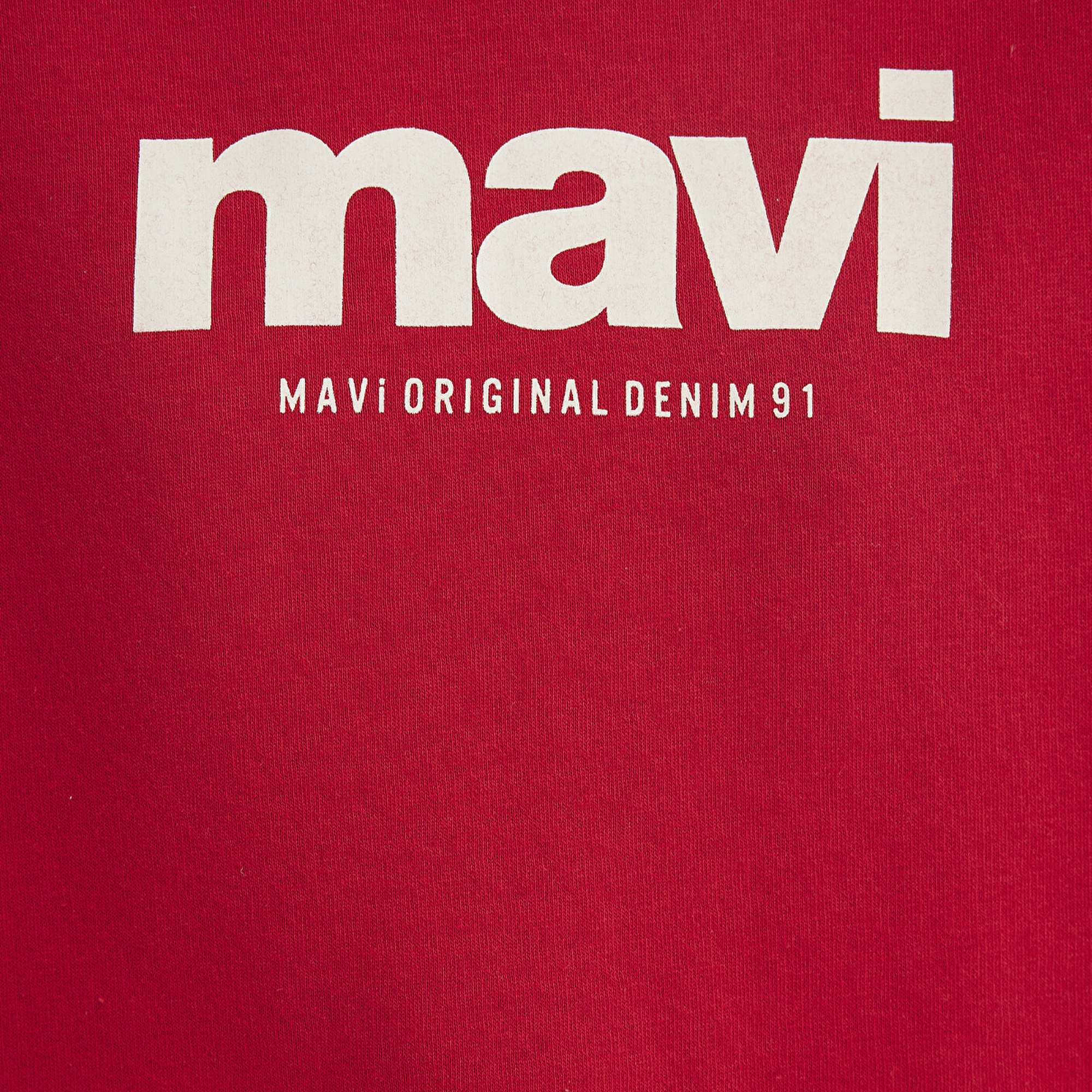 Mavi Mavi Logo Baskılı Kapüşonlu Kırmızı Sweatshirt 168334-35476