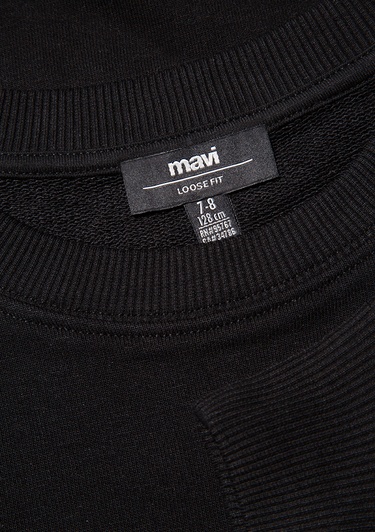  Mavi Mavi Logo Baskılı Siyah Sweatshirt 6S10034-900