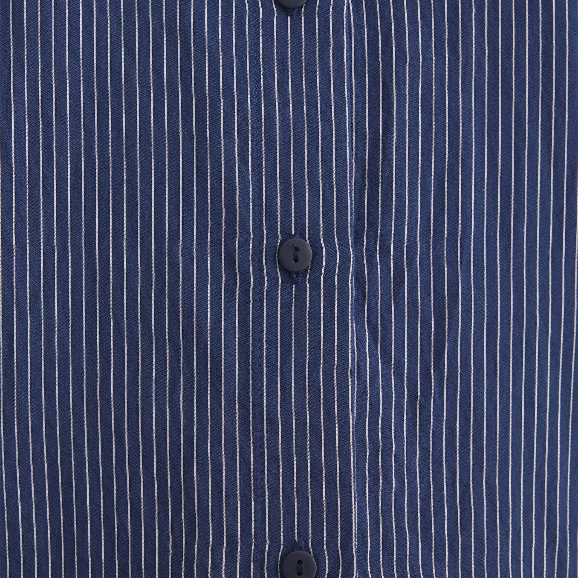 Mavi Çizgili Lacivert Gömlek Loose Fit / Bol Rahat Kesim 1210683-80736