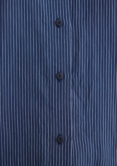  Mavi Çizgili Lacivert Gömlek Loose Fit / Bol Rahat Kesim 1210683-80736