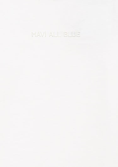  Mavi Organik Pamuklu Beyaz Basic Tişört Regular Fit / Normal Kesim 7610197-70057