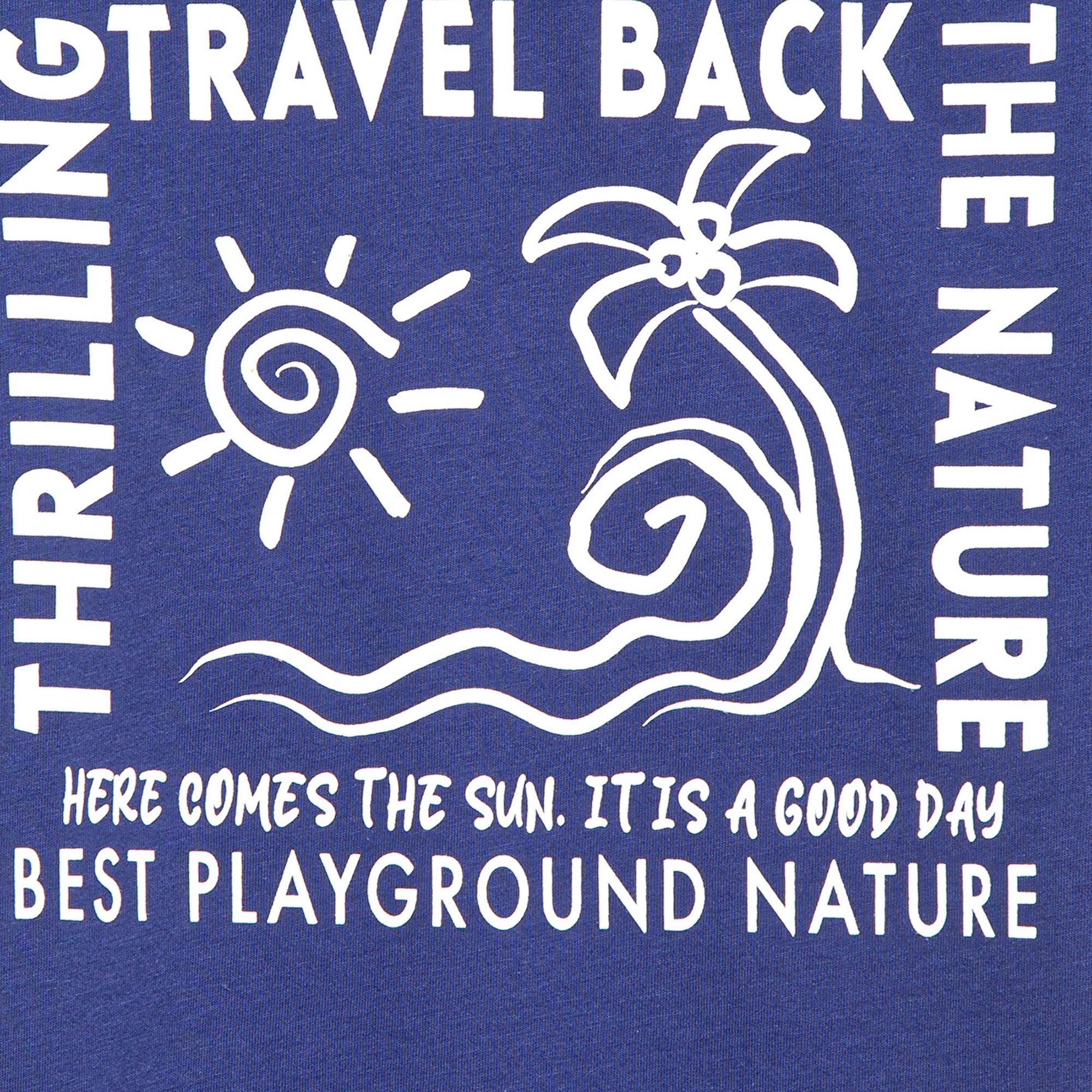 Mavi Baskılı Lacivert Tişört Loose Fit / Bol Rahat Kesim 6610179-70723