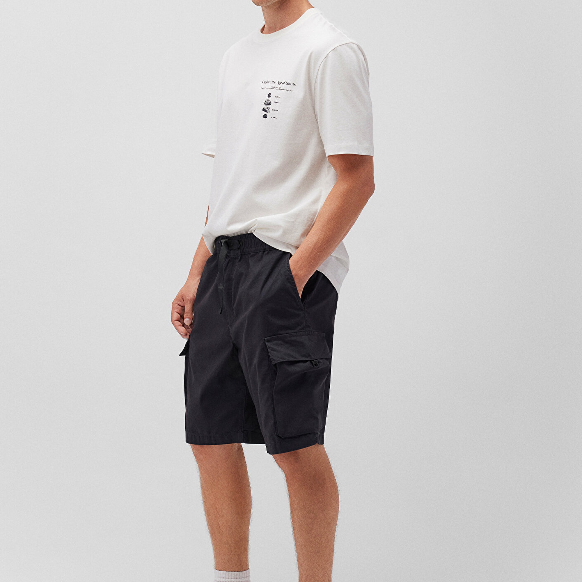 Mavi Antrasit Kargo Şort 0410220-70499