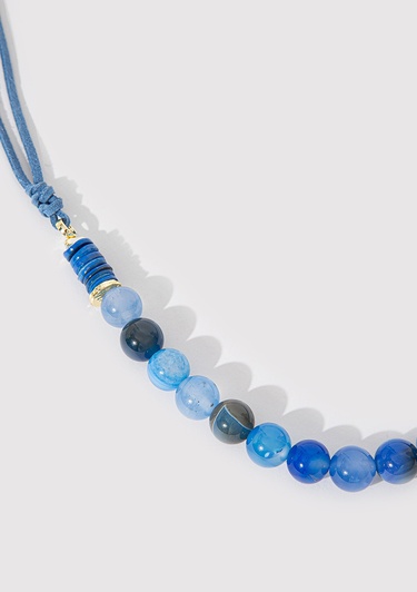  Mavi Doğal Taşlı Mavi Kolye 1912505-83077